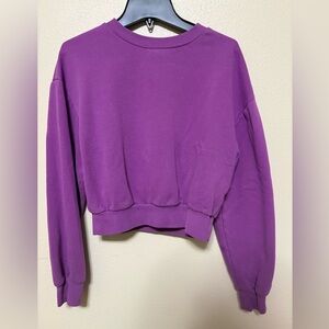 Wild Fable Cropped Purple Crewneck